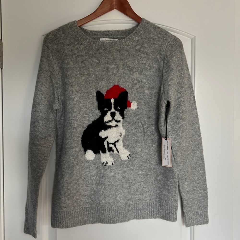 Boston Terrier/ Frenchie holiday sweater- NWT